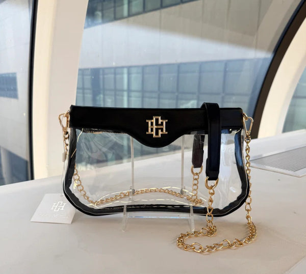 Madi Clear Crossbody Black