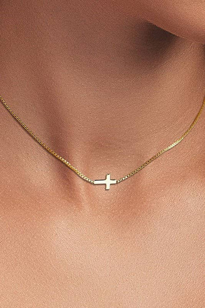 Necklace 18K STAINLESS STEEL TARNISH FREE CROSS| GOLD