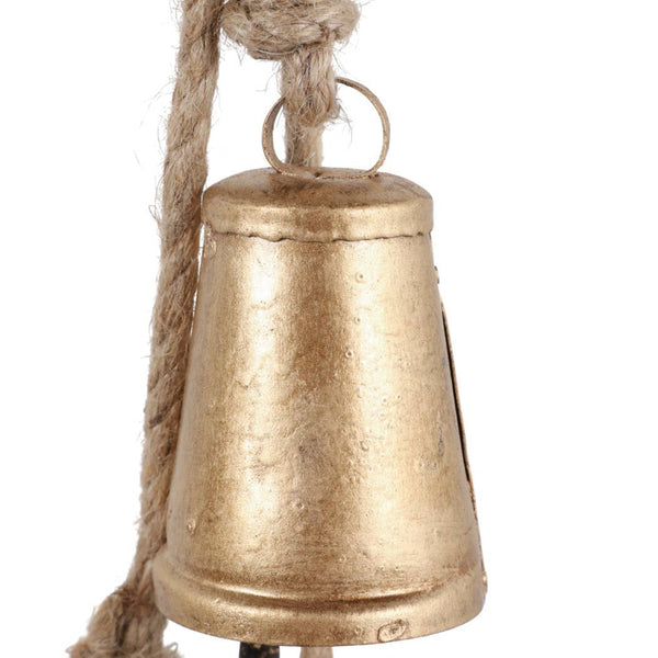 28x3" Hanging Cone Bells Cluster, Gold