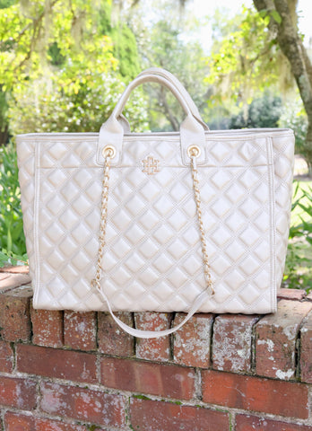 Melissa Tote Bag PEARL QUILTED