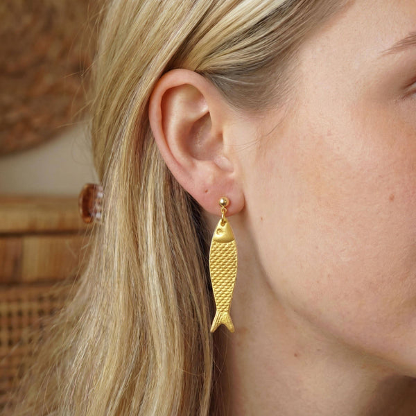 Gold Fish Earrings