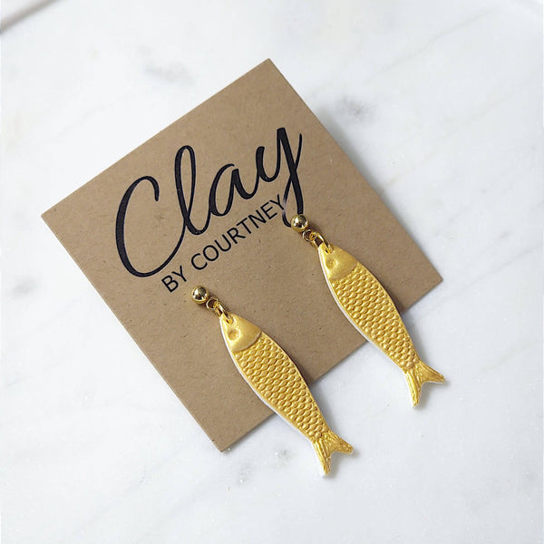 Gold Fish Earrings