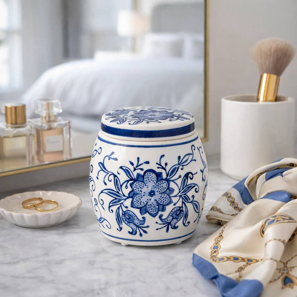 Scented Candle - Lavender Verbena Wax Chinoiserie Lid,8 Oz.