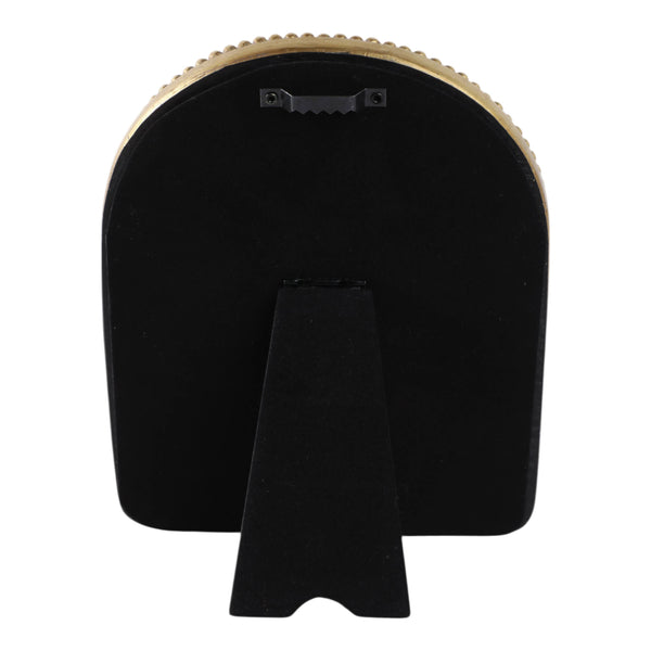 Table Top Mirror - Gold Glass Glam Beaded Arch Framed, 8 in.