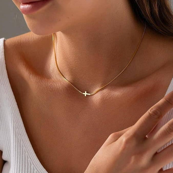 Necklace 18K STAINLESS STEEL TARNISH FREE CROSS| GOLD