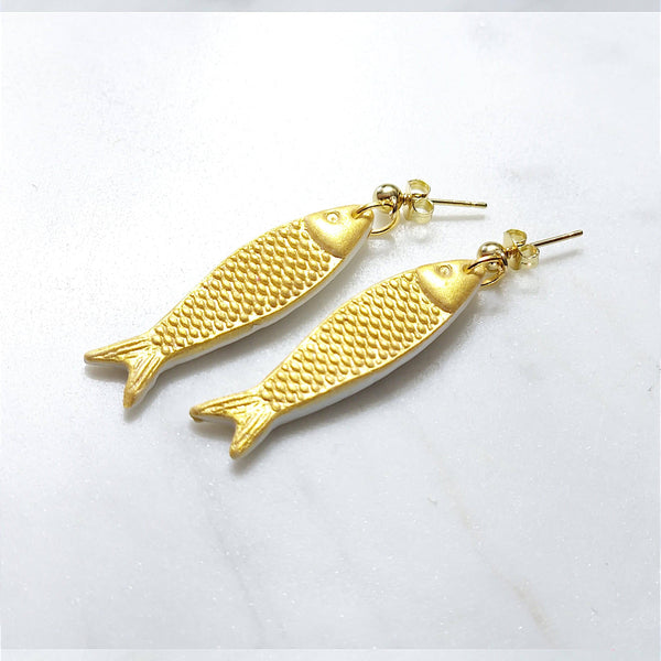 Gold Fish Earrings