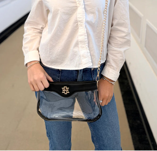 Madi Clear Crossbody Black