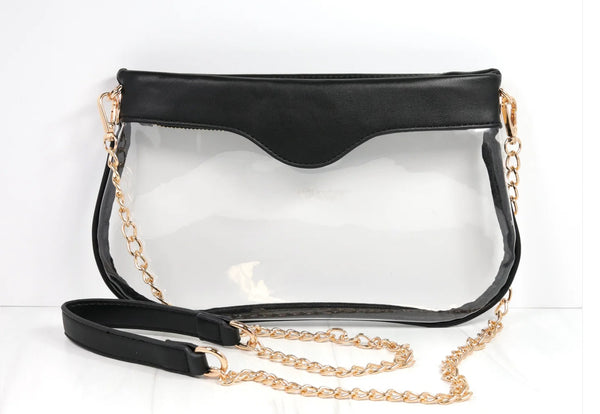 Madi Clear Crossbody Black
