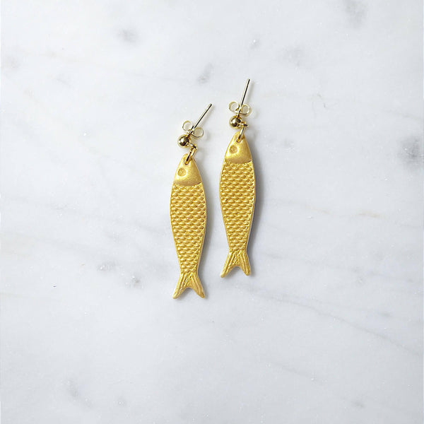 Gold Fish Earrings
