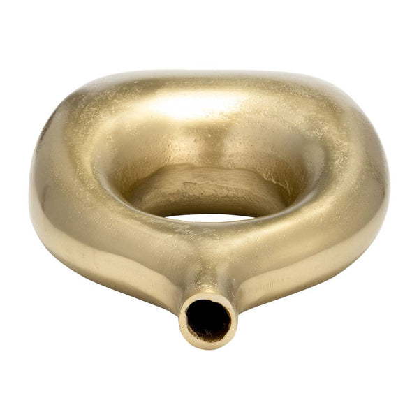 Decorative Vase - Gold Metal Synthetic Open Cut-Out, 10 in.