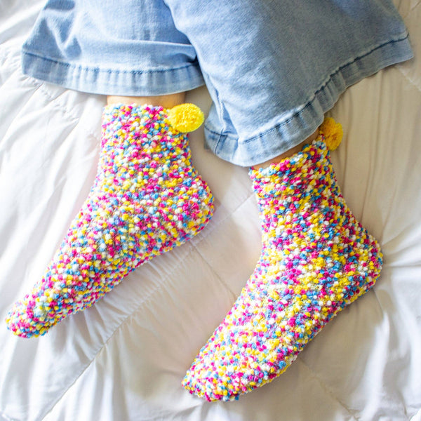 Cozy Cupcake Socks | 9 Colors: Confetti