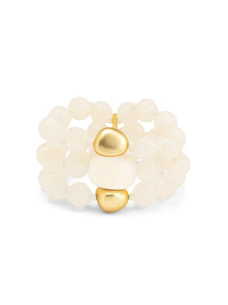 Estelle Beaded Stretch Bracelet: BRN