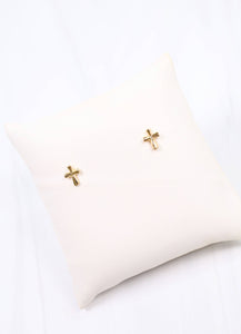 Anmore Cross Stud Earring GOLD: Default