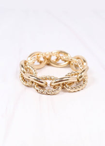 Cates Link Stretch Bracelet GOLD: Default