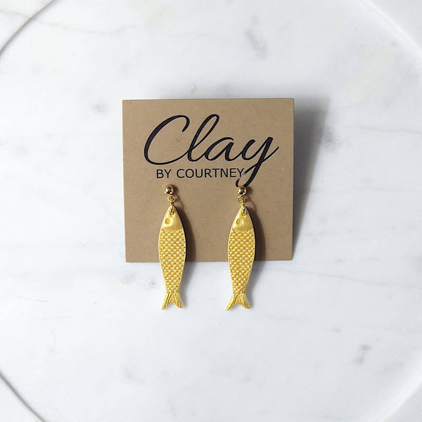 Gold Fish Earrings