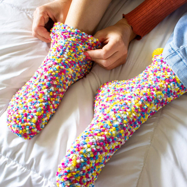 Cozy Cupcake Socks | 9 Colors: Confetti