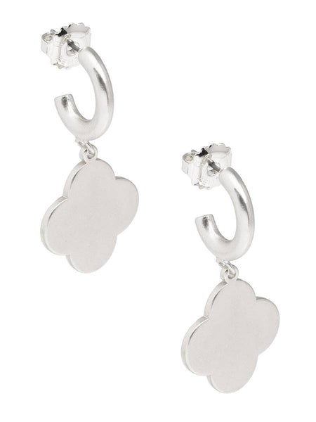 Zenzii Quatrefoil Hoop Earrings