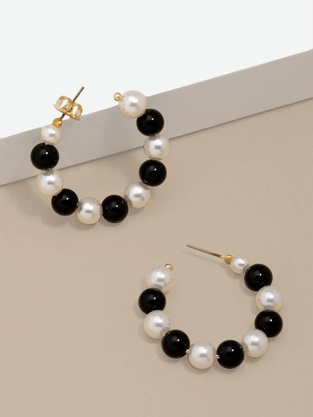 The Classic Pearl Hoop Earrings: Pearl