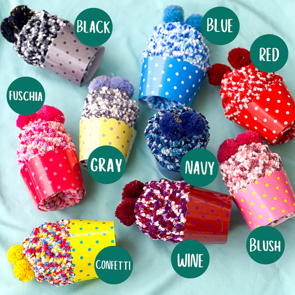 Cozy Cupcake Socks | 9 Colors: Confetti