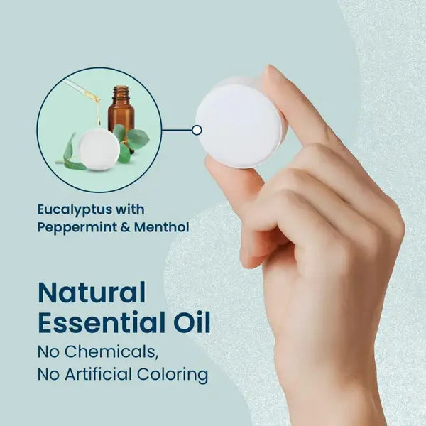 BODY RESTORE Shower Steamer Single Use Bath Bomb Self Care: EUCALYPTUS MINT