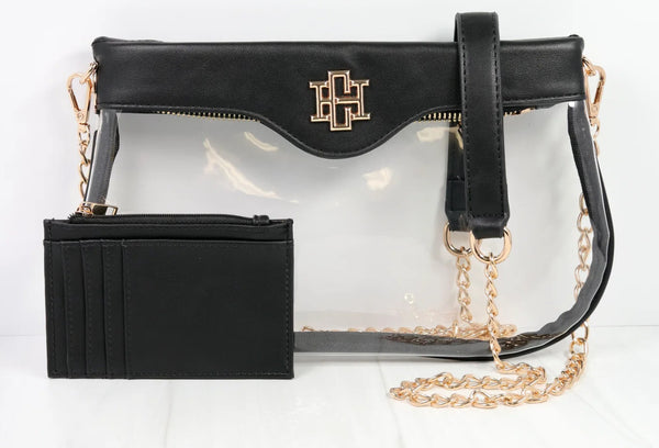 Madi Clear Crossbody Black