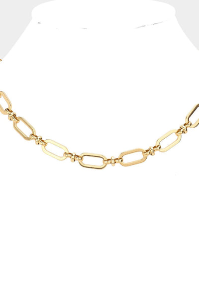 Ovals and Bows Necklace: Yellow Gold