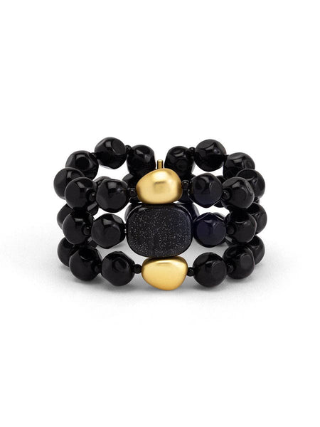 Estelle Beaded Stretch Bracelet: BRN