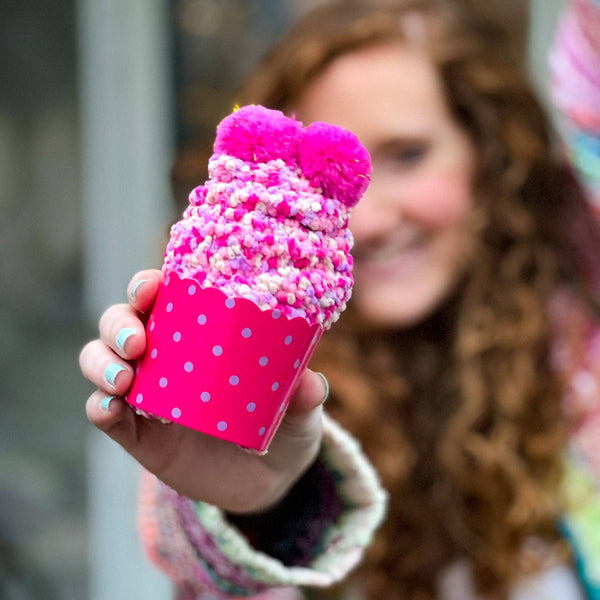 Cozy Cupcake Socks | 9 Colors: Fuchsia