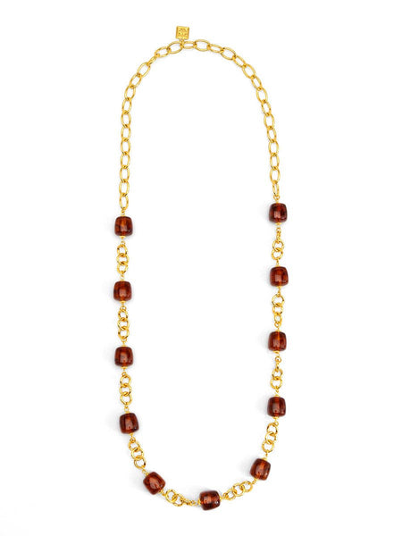 Tessa Puffy Square Long Necklace: BEI