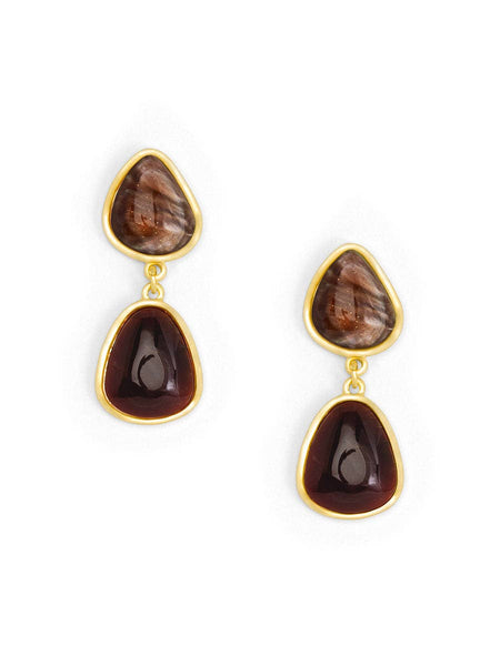 Estelle Double Drop Earring: BEI