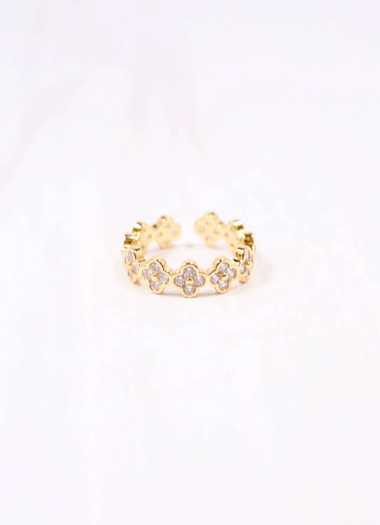 Derwin CZ Clover Ring GOLD: Default