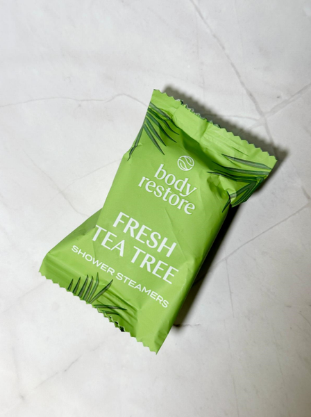BODY RESTORE Shower Steamer Single Use Bath Bomb Self Care: EUCALYPTUS MINT