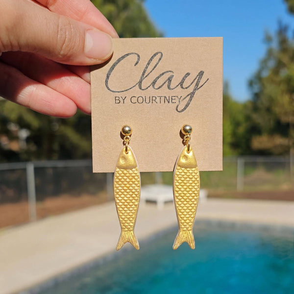 Gold Fish Earrings
