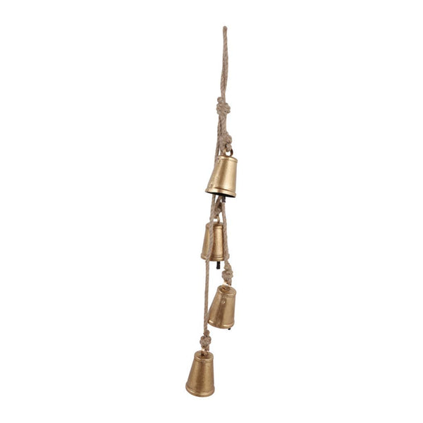 28x3" Hanging Cone Bells Cluster, Gold