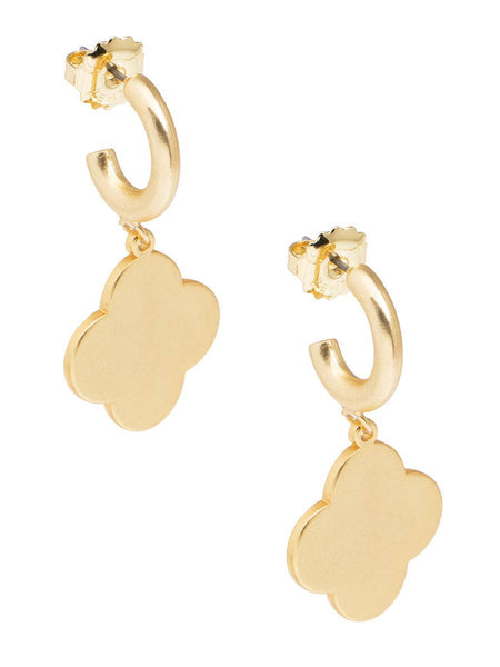 Zenzii Quatrefoil Hoop Earrings