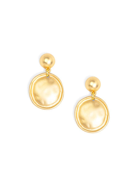Maren Disc Drop Earring: MG
