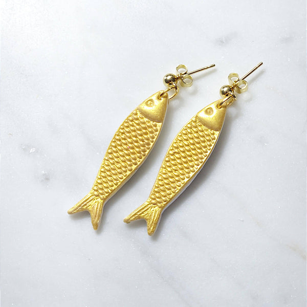 Gold Fish Earrings