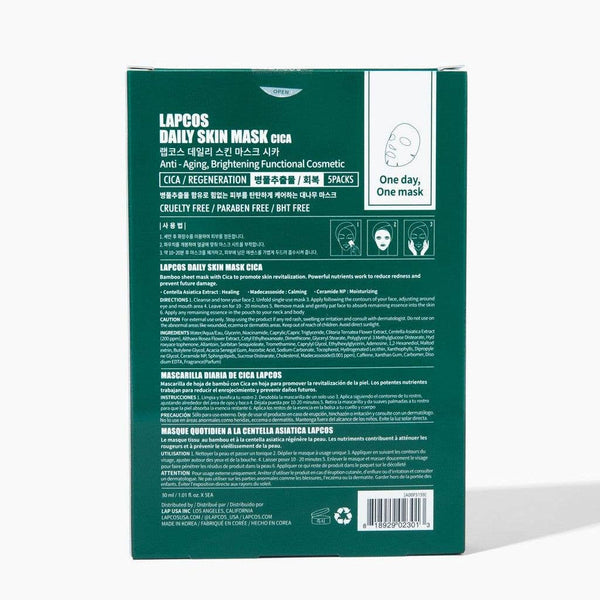 LAPCOS Cica Daily Sheet Mask 5-pack