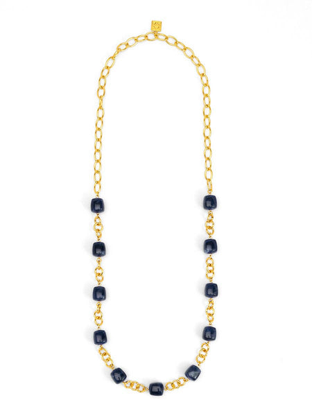 Tessa Puffy Square Long Necklace: BEI