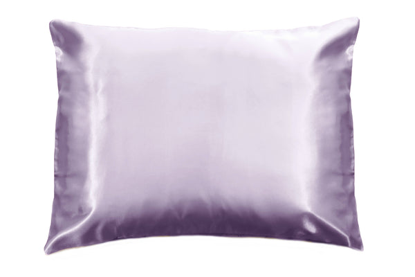 Pink Opalescent Gift Box with Bow - QN/STD Satin Pillowcase : Lilac