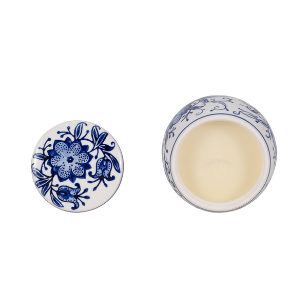 Scented Candle - Lavender Verbena Wax Chinoiserie Lid,8 Oz.