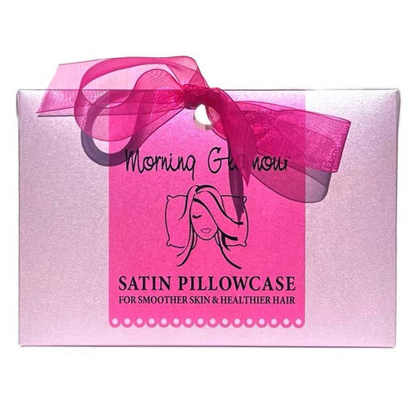 Pink Opalescent Gift Box with Bow - QN/STD Satin Pillowcase : Lilac