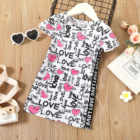 Baby Girl All Over Love Heart and Dress