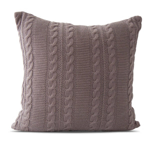 Luna Cable Knit Cotton Pillow Cover
