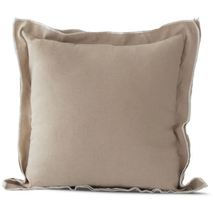 Leah Linen Pillow Cover with Embroidered Edge
